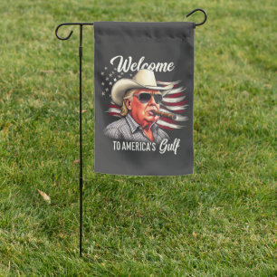 Welcome to America's Gulf Trump East Cost Mexico Garden Flag