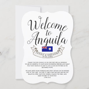 Welcome to Anguilla Destination Wedding Favor Invitation