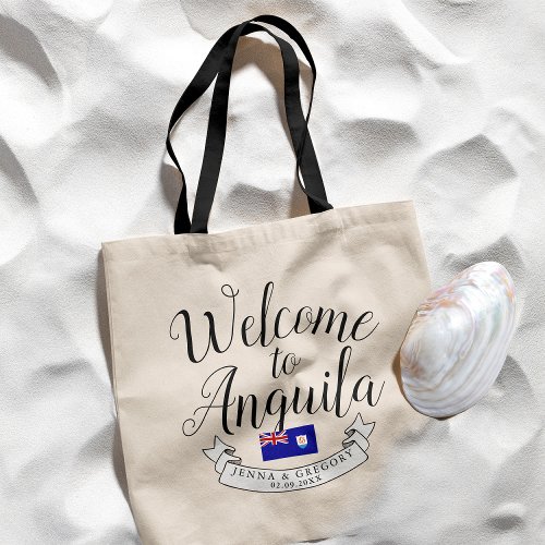 Welcome to Anguilla  Destination Wedding Favor Tote Bag