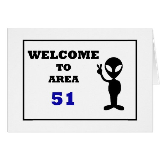 Welcome To Area 51 Cards (Front Horizontal)