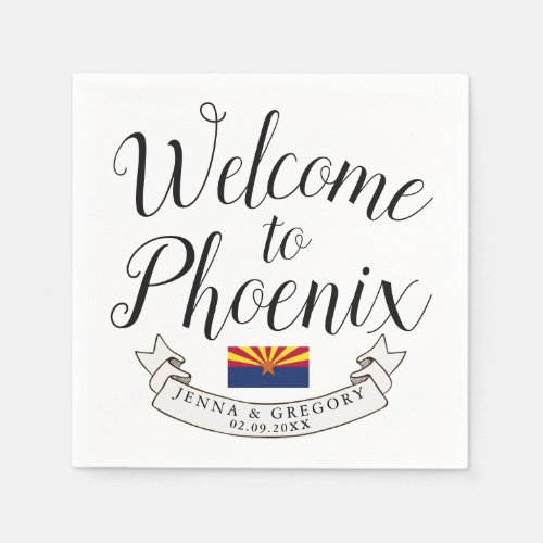 Welcome to Arizona  Destination Wedding Napkins