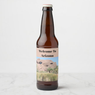 Welcome To Arizona Phoenix Landmark Guest Beer Bottle Label