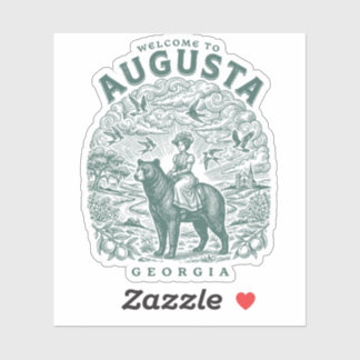 Welcome To Augusta Georgia Vintage Style Sticker