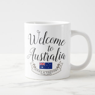 Welcome to Australia Destination Wedding Custom Giant Coffee Mug