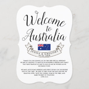 Welcome to Australia Destination Wedding Custom Invitation