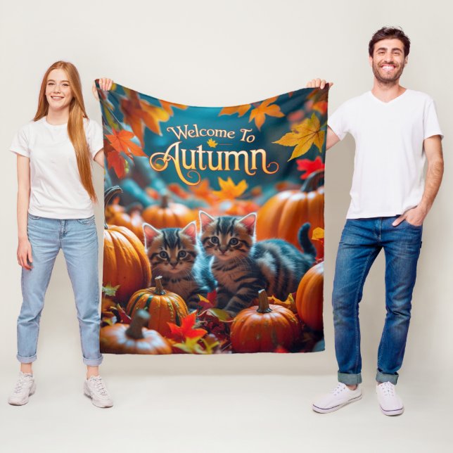 Welcome To Autumn  Fleece Blanket (In Situ)