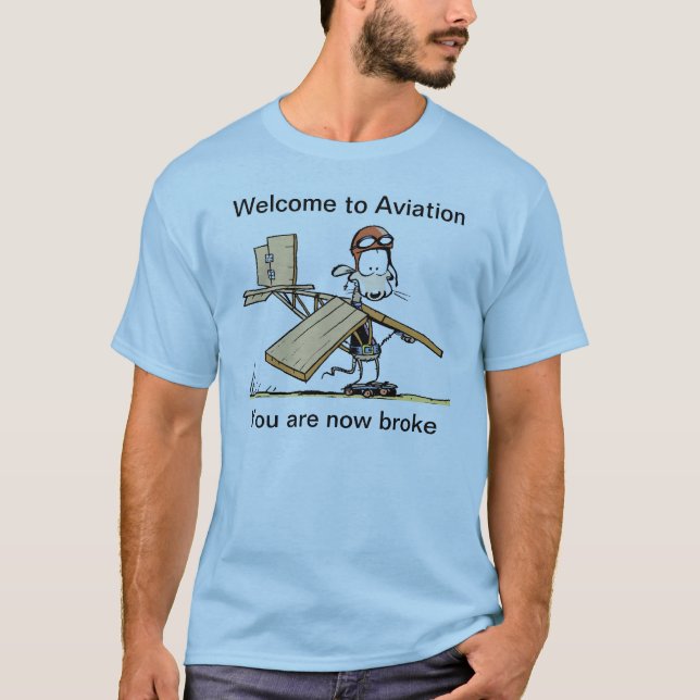 Welcome To Aviation Funny T Shirt (Front)