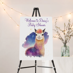 Welcome to baby shower Llama theme foam board