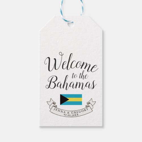 Welcome to Bahamas  Destination Wedding Custom Gift Tags
