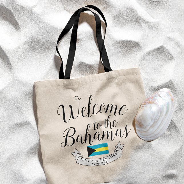 Welcome to Bahamas | Destination Wedding Custom Tote Bag (Creator Uploaded)