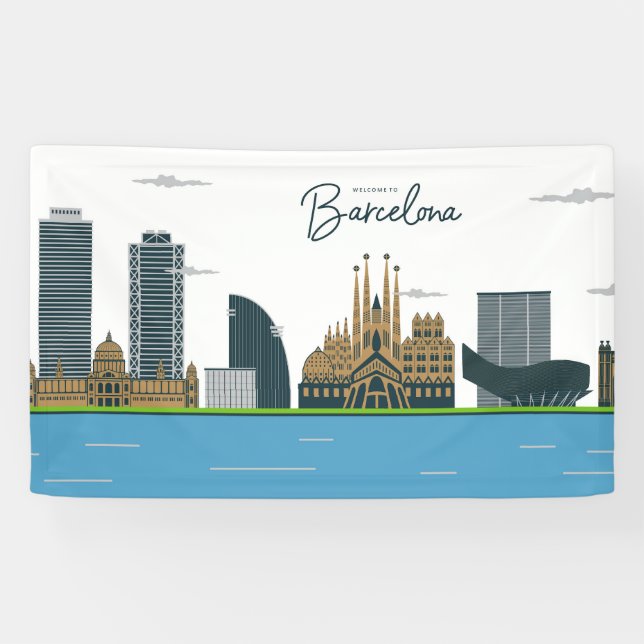 Welcome to Barcelona Banner (Horizontal)