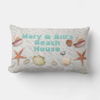 Welcome to Beach House Outdoor Patio Lumbar Pillow