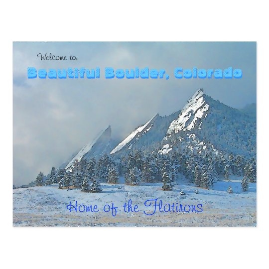 to Beautiful Boulder, Colorado Postcard