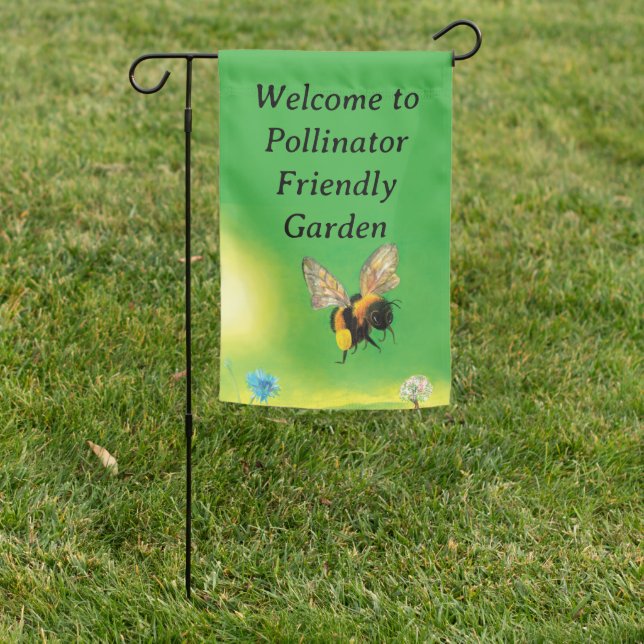 Welcome to Bee Friendly   Garden Flag (In SItu)