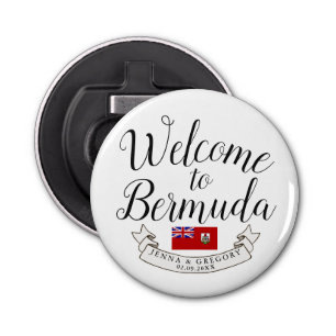 Welcome to Bermuda Destination Wedding Favor Bottle Opener