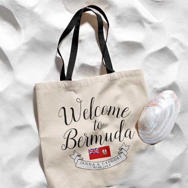 Welcome to Bermuda | Destination Wedding Favor Tote Bag (Creator Uploaded)