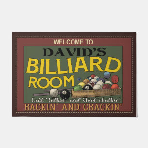 Welcome To Billiard Room Mat, Cool Billiard  Doormat