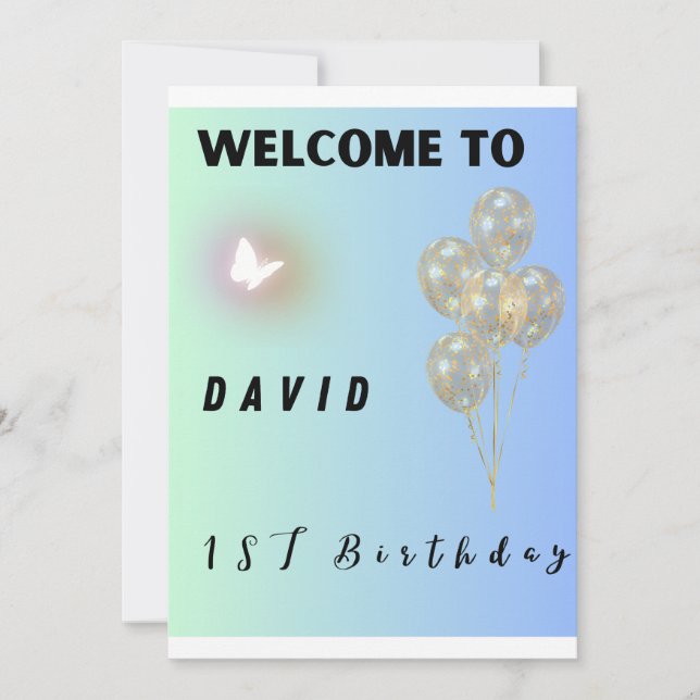 Welcome to Birthday Party Invitation (Front)