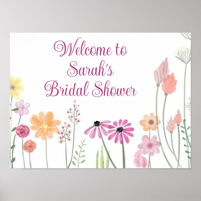 Welcome to bridal shower poster personalized (Front)