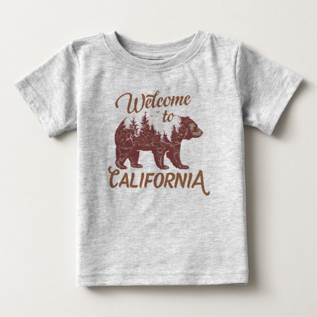 Welcome to California Bear Baby T-Shirt (Front)