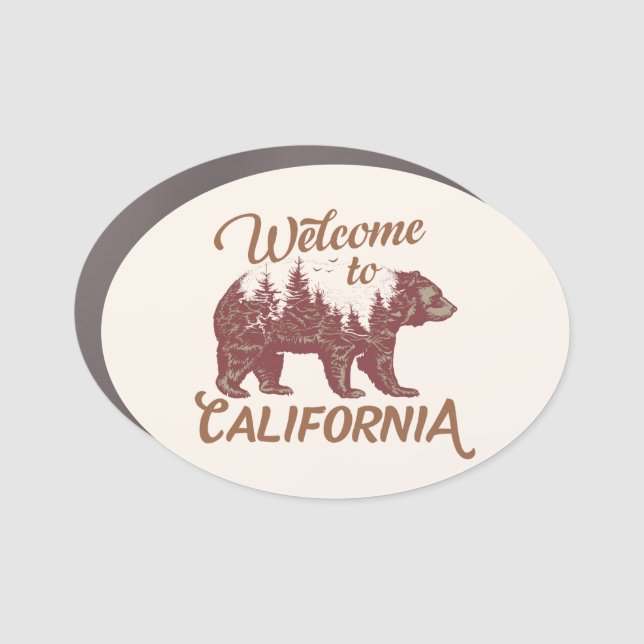 Welcome to California Bear Car Magnet (Front)