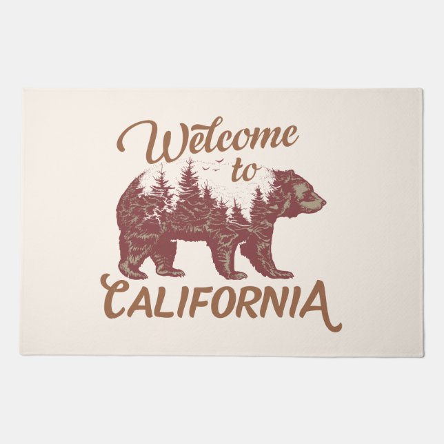 Welcome to California Bear Doormat (Front)