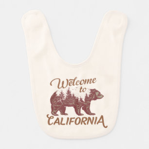 Welcome to California Bear Forest  Baby Bib