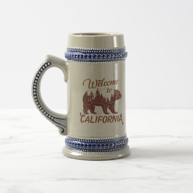 Welcome to California Bear Forest  Beer Stein (Left)
