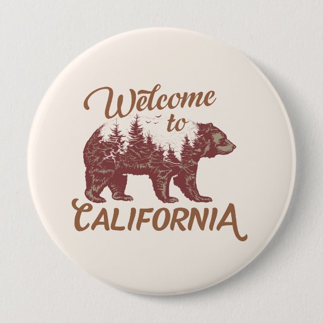 Welcome to California Bear Forest  Button (Front)