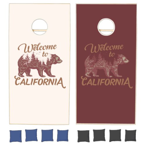 Welcome to California Bear Forest  Cornhole Set