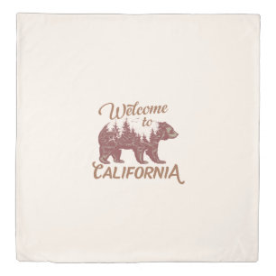Welcome to California Bear Forest  Duvet Cover