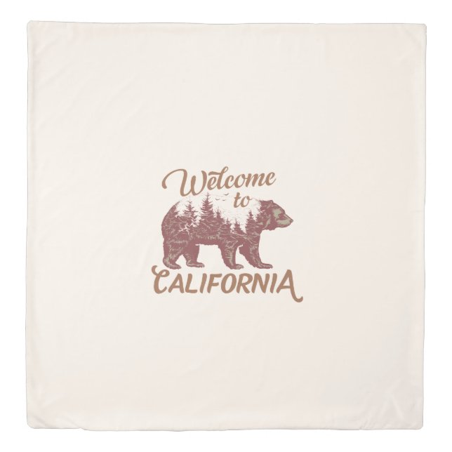 Welcome to California Bear Forest  Duvet Cover (Front)