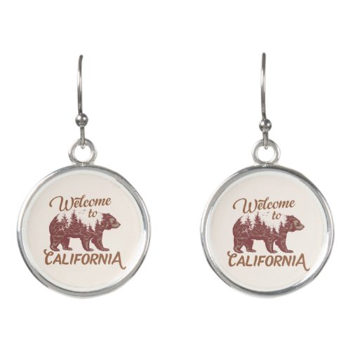 Welcome to California Bear Forest  Earrings