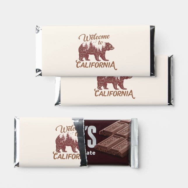 Welcome to California Bear Forest  Hershey Bar Favors (Front)