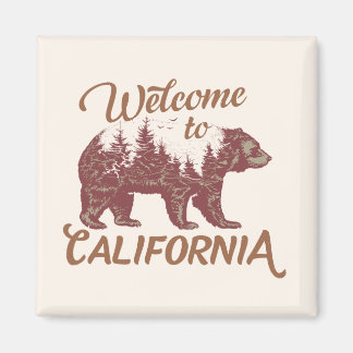 Welcome to California Bear Forest Magnet