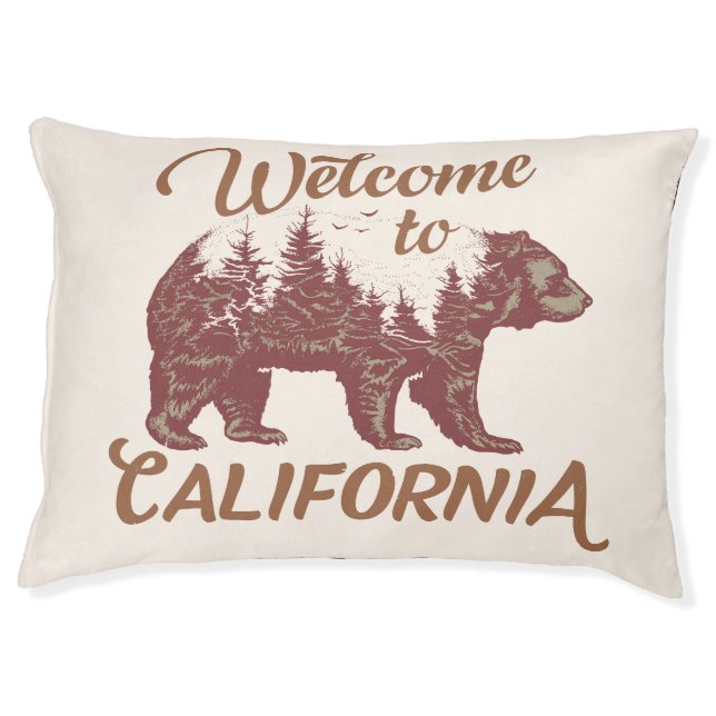 Welcome to California Bear Forest  Pet Bed (Front)