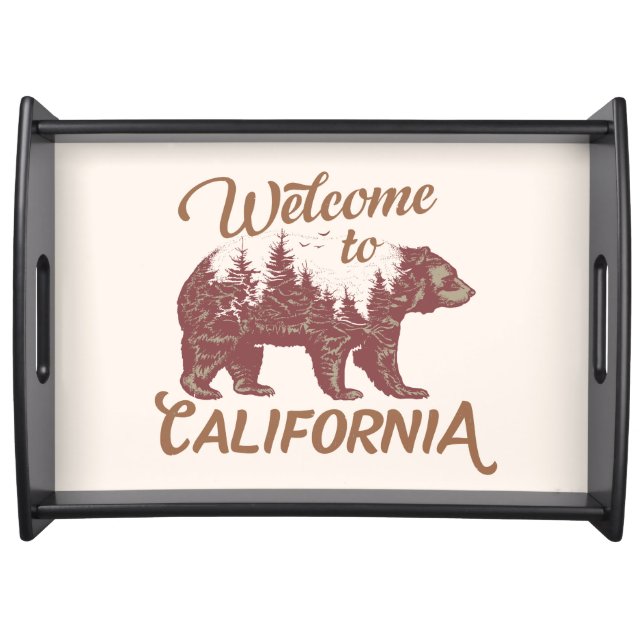 Welcome to California Bear Forest  Serving Tray (Front)