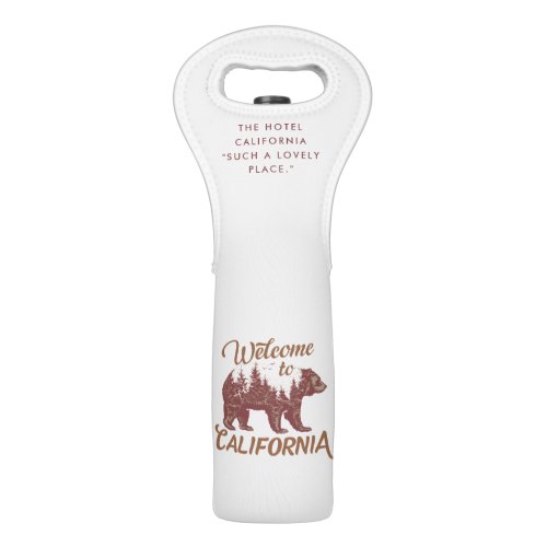 Welcome to California Bear Forest  Wine Bag