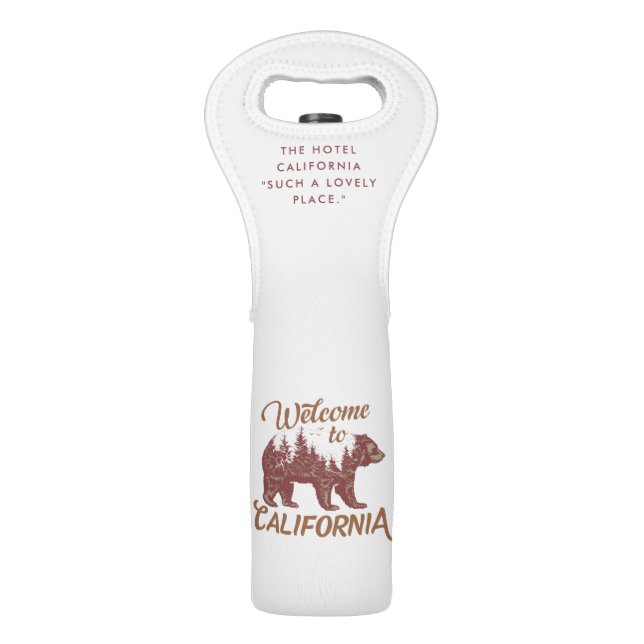 Welcome to California Bear Forest  Wine Bag (Front)