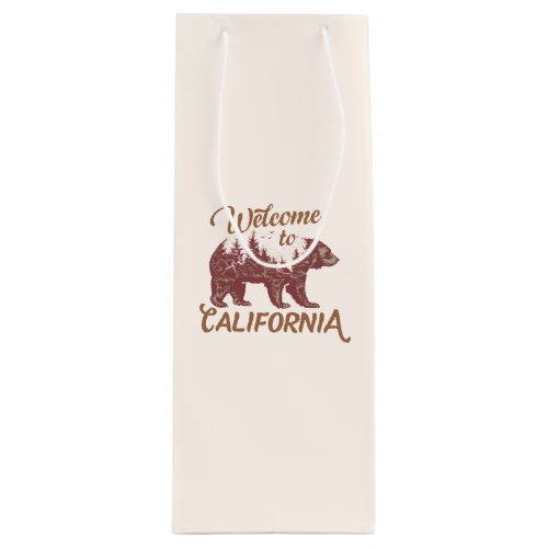 Welcome to California Bear Forest  Wine Gift Bag