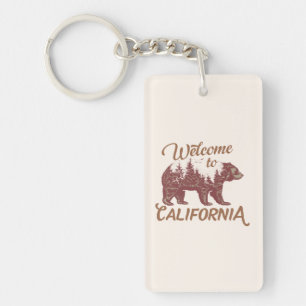 Welcome to California Bear Keychain