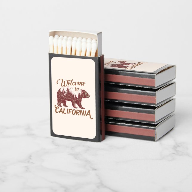 Welcome to California Bear Matchboxes (Stacked)