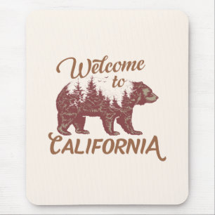 Welcome to California Bear Mouse Pad
