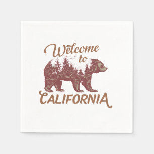 Welcome to California Bear Napkins