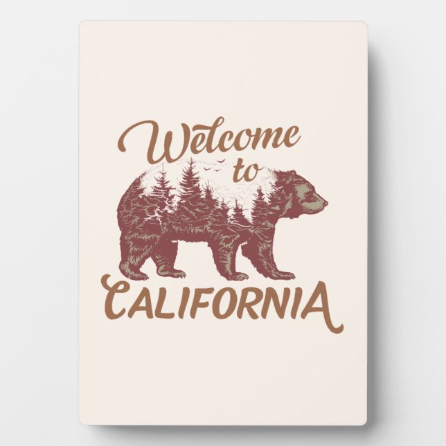 Welcome to California Bear Plaque (Front)