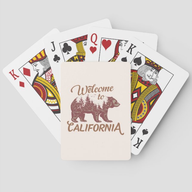 Welcome to California Bear Poker Cards (Back)