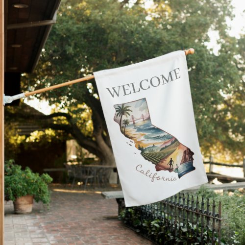 Welcome to California Coastal Sunset Flag