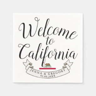 Welcome to California Destination Wedding Napkins