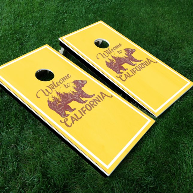 Welcome to California Forest Bear Cornhole Set (Creator Uploaded)