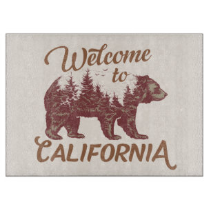 Welcome to California Forest Bear Cutting Board